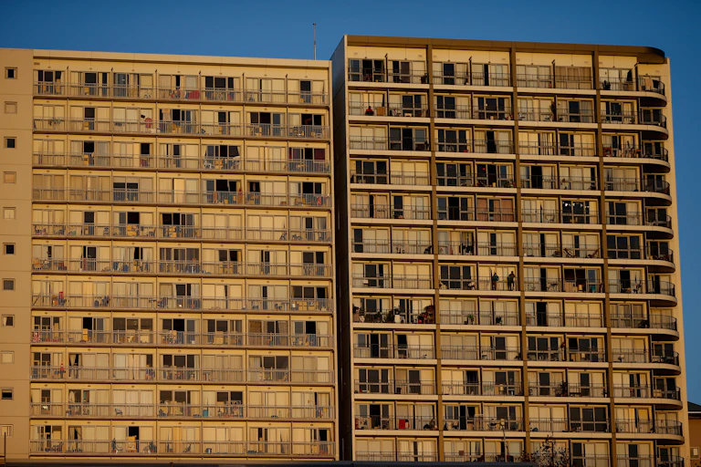 High density residential apartments are pictured in Auckland CBD