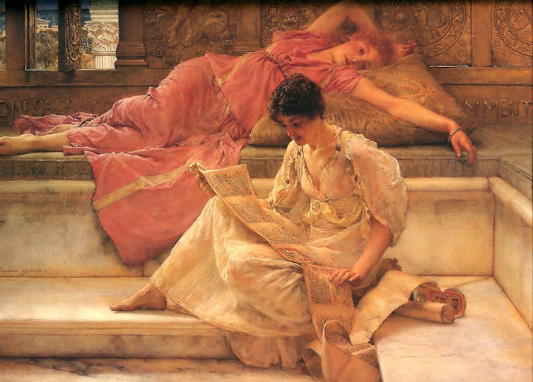 _Poeta favorito_, de Lawrence Alma-Tadema.