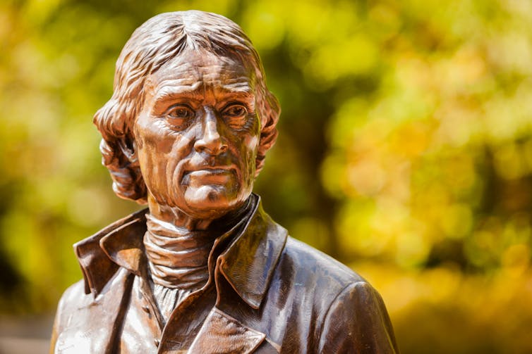 Bronze cast of Thomas Jefferson