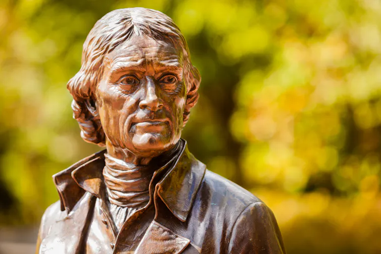 Bronze cast of Thomas Jefferson