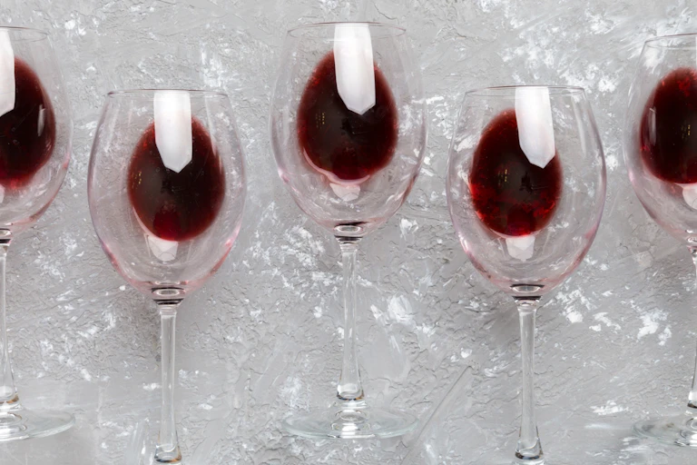 glasses of wine at a wine tasting