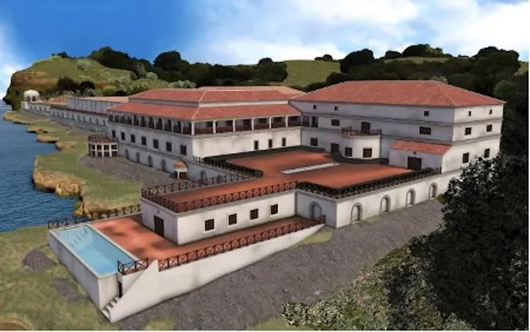 A reconstruction of the Villa of the Papyri.