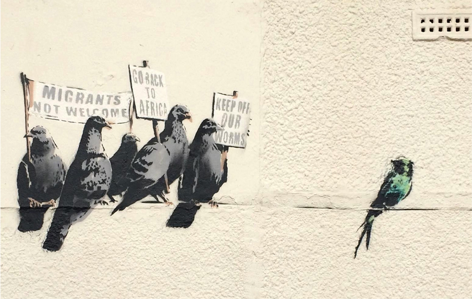 Banksy mural in Clacton-on-Sea knocked from its perch – but no tears from me