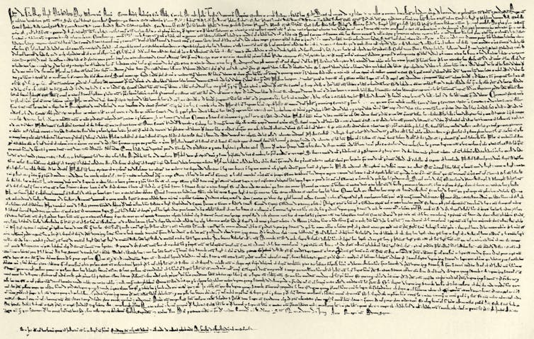 A large document handwritten in Latin.