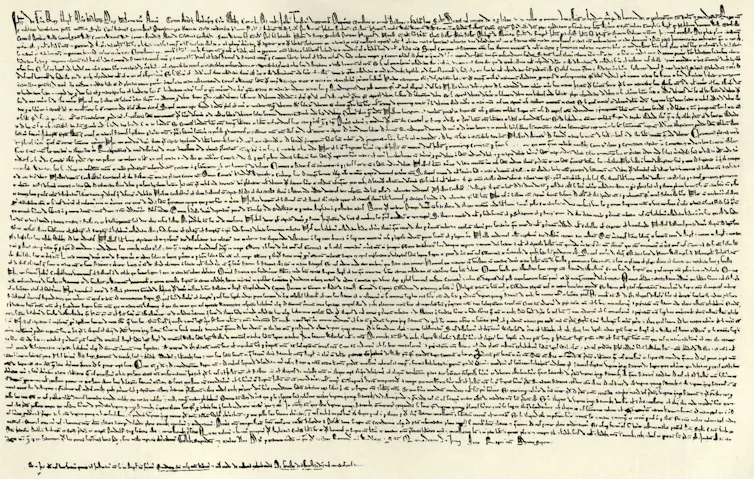 A large document handwritten in Latin.