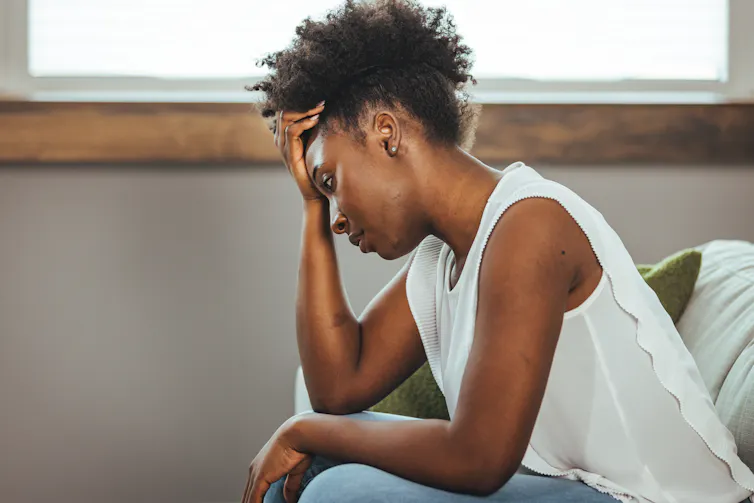 Woman looking worried