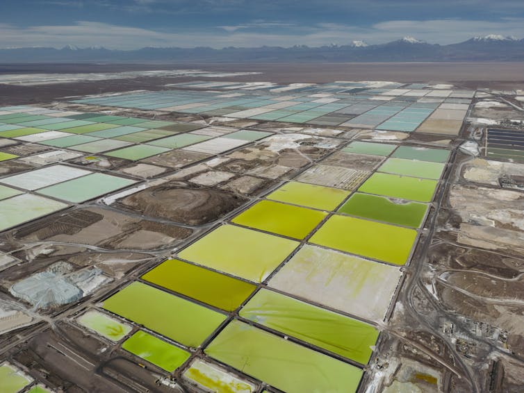 series of green pools