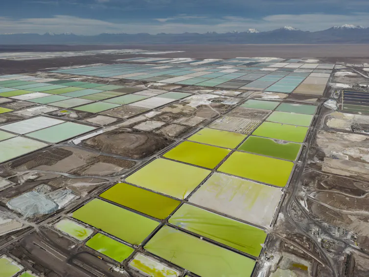 series of green pools