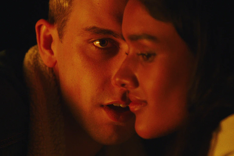 Film still: a man and a woman
