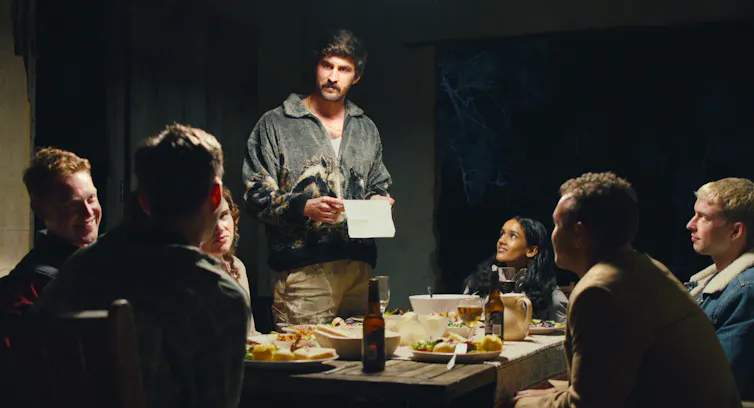 Men and women around a table