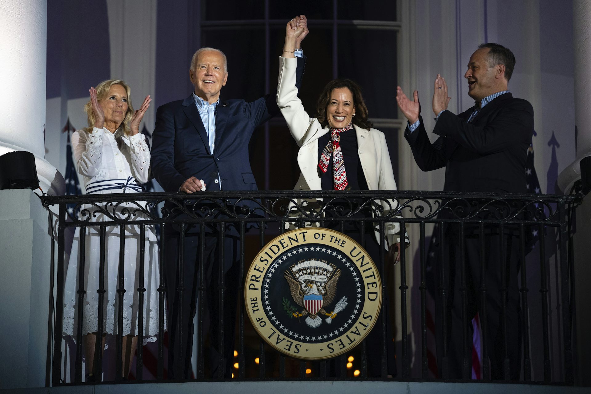 Joe Biden en compañía de Kamala Harris, candidata presidencial para las elecciones en Estados Unidos. Foto: Primera Hora.   