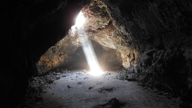 Lava tube in Mojave