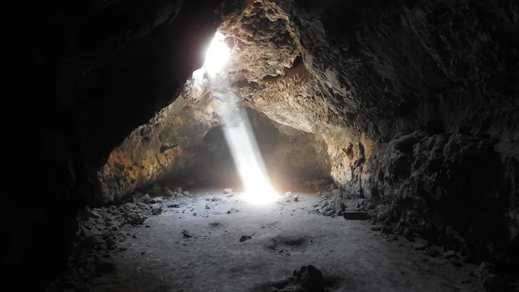 Lava tube in Mojave