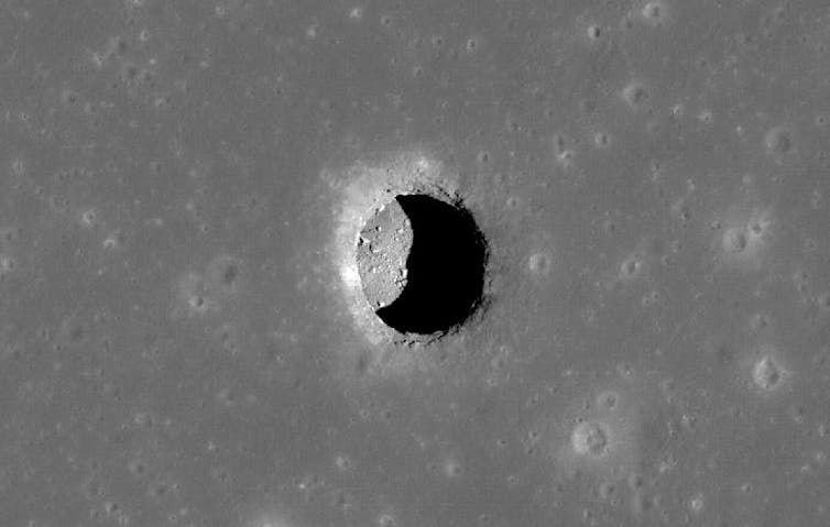 Poço em Mare Tranquillitatis