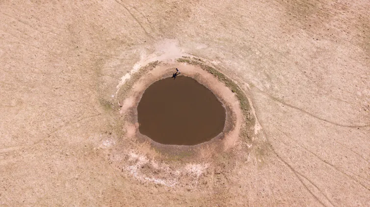 A dam in dry landscape