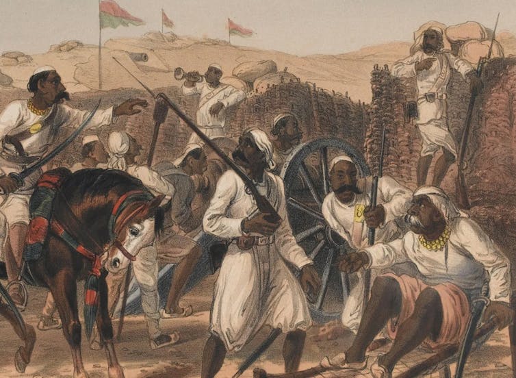 Lithograph of the Indian Mutiny