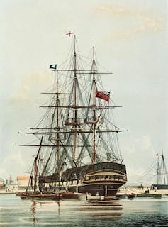 East India ship Repulse, 1820, by Charles Henry Seaforth.
