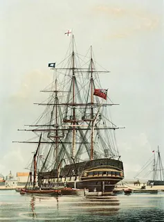 East India ship Repulse, 1820, by Charles Henry Seaforth.