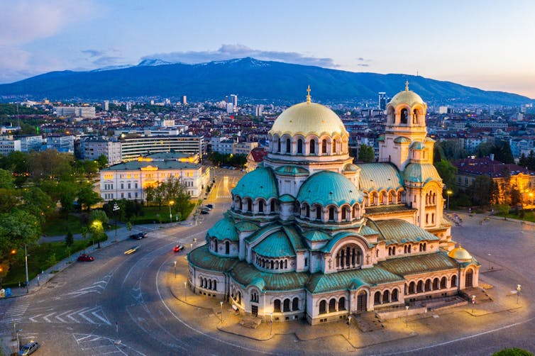 Large cathedral in Sofia, Bulgaria