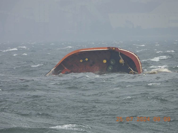 sunken oil tanker