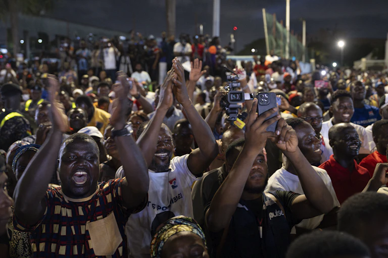 A large crowd of people