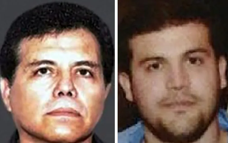 Headshot images of El Mayo Zambada and Joaquin Guzman Lopez.