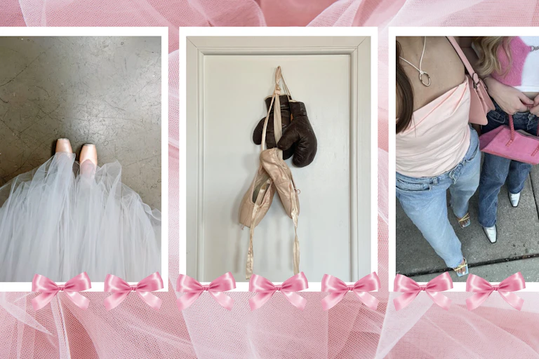 Three images showing ballet fashion
