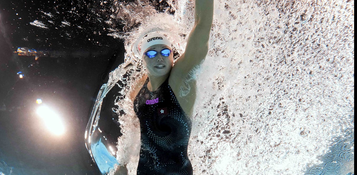 Is the shallow pool in Paris really slowing Olympic swimmers down? Here’s what the science says