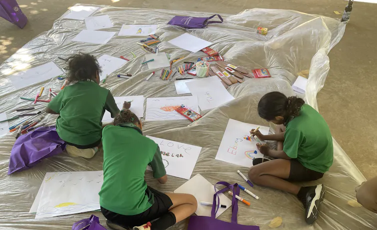 First Nations children drawing.