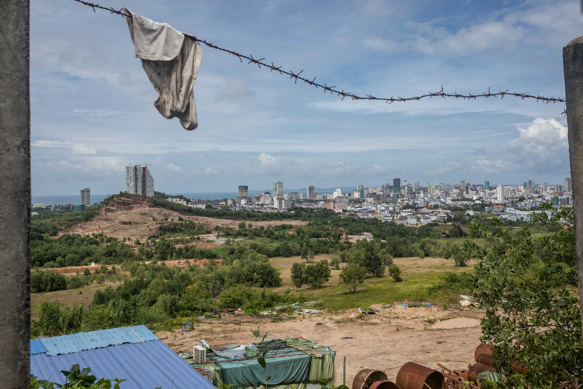 Sihanoukville, Cambodia, seen from the outskirts.