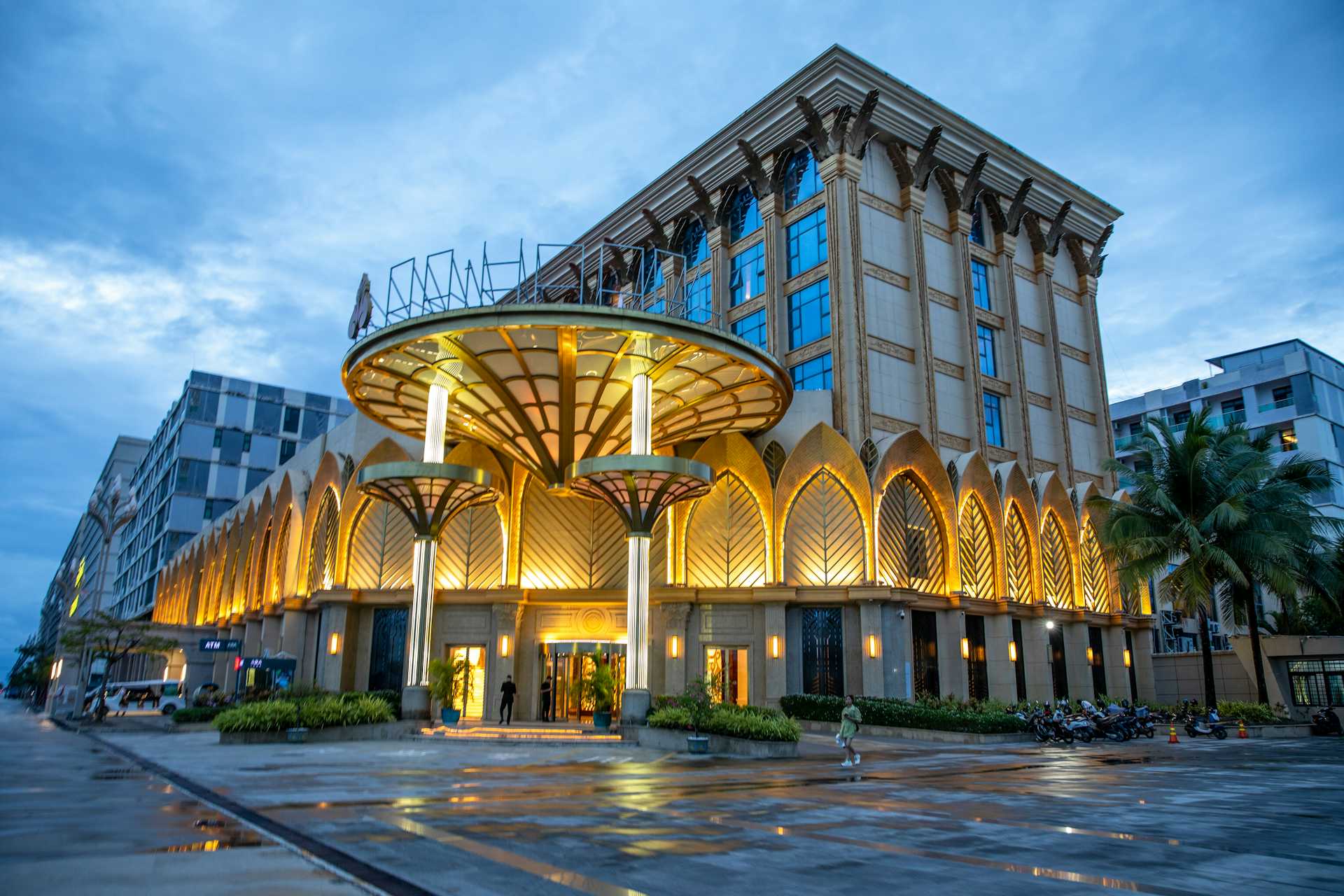 The public-facing hotel and casino annexed to the Kaibo compound, Otres Village, Sihanoukville.