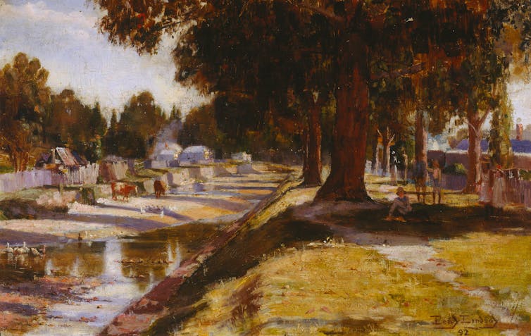 A landscape painting.