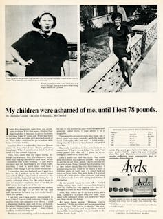 An advertisement for the weight loss product Ayds.