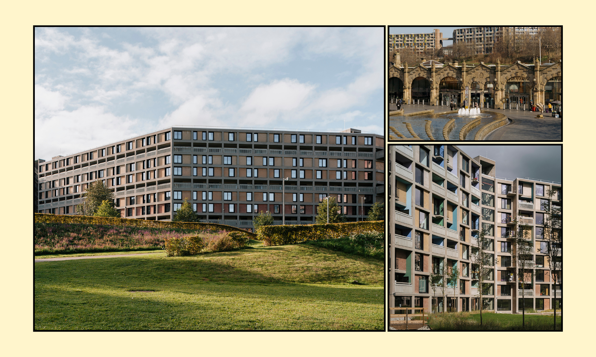 Various pictures of Parkhill estate regeneration
