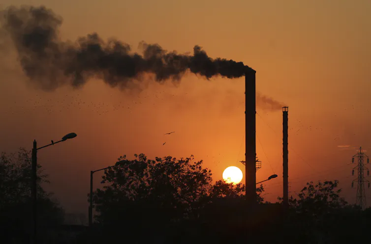 smoke emitting from chimneys