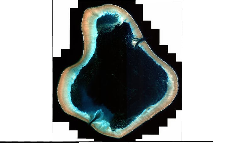 coral reef from sky