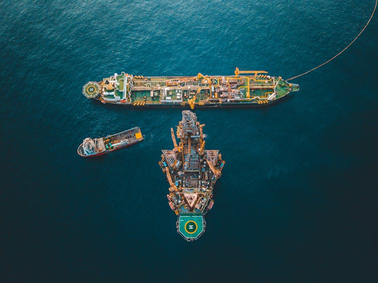 FPSO vessel from above
