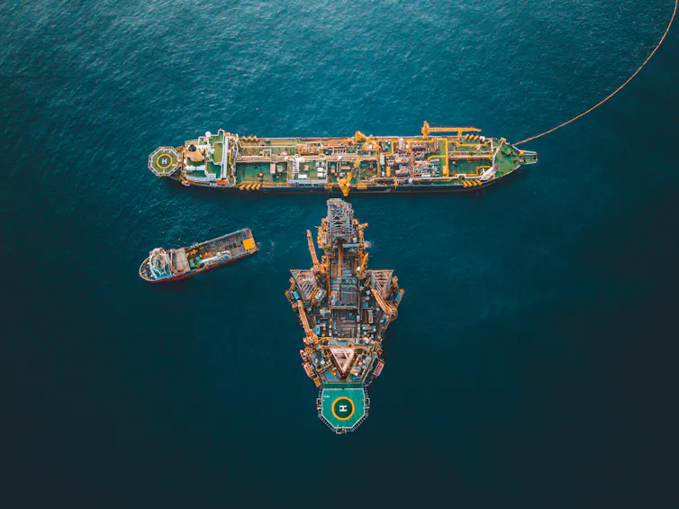 FPSO vessel from above