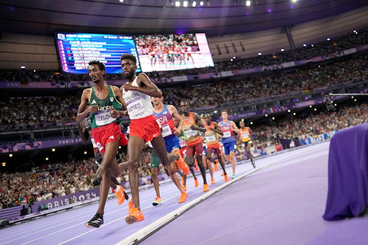 10,000 metre runners at the Paris Olympics