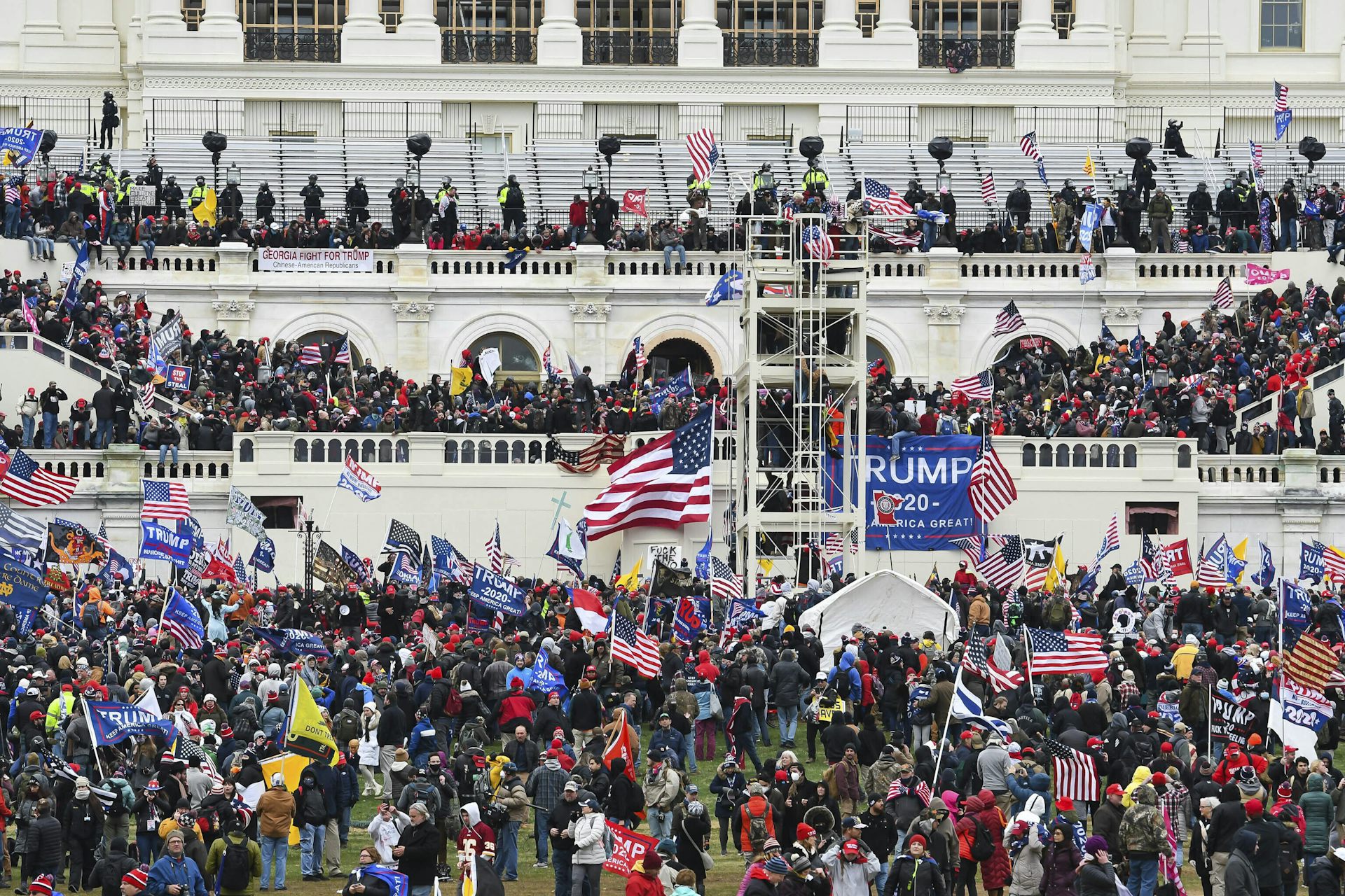 The storming of the US Capitol on January 6 2021.