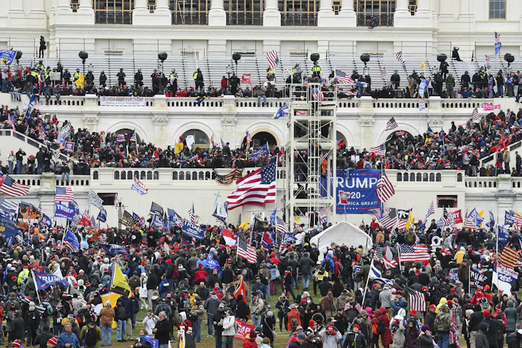 The storming of the US Capitol on January 6 2021.