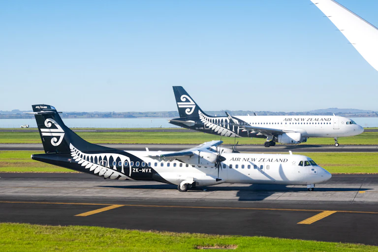 Air New Zealand planes on the tarmac