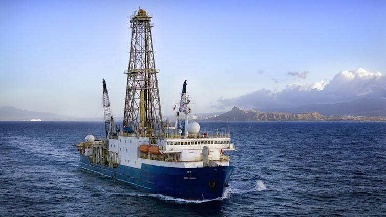 The research vessel Joides Resolution