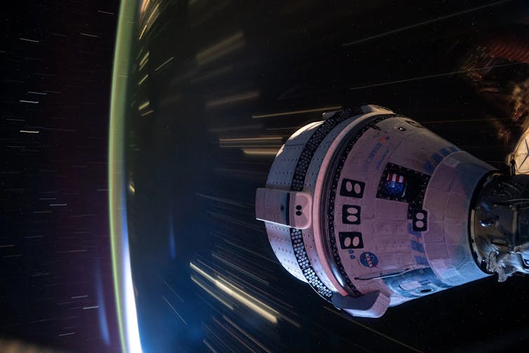 Starliner in orbit.