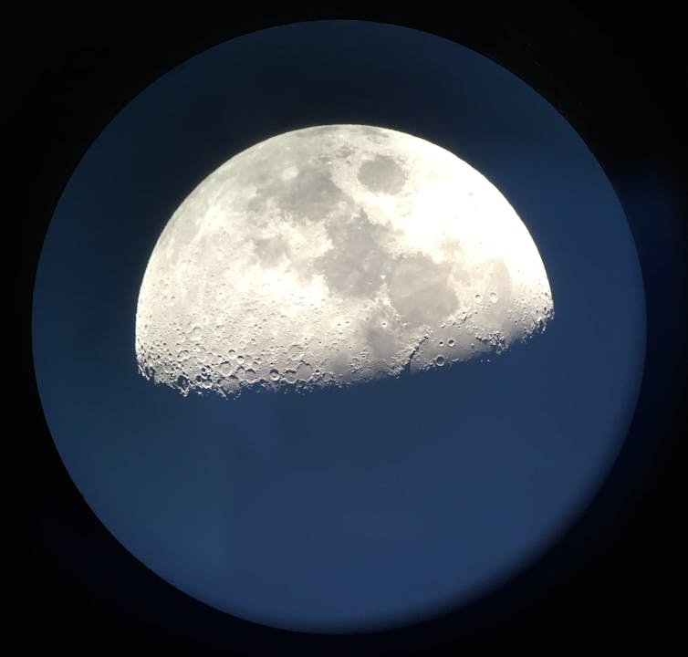 The best time to view the Moon is when long shadows help define craters.