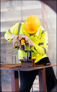 Photo of metal worker