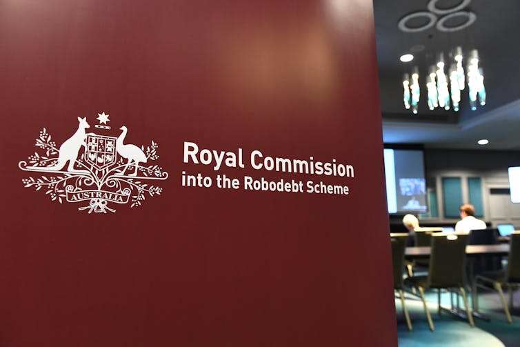 Sign of the royal commission into the robodebt scheme