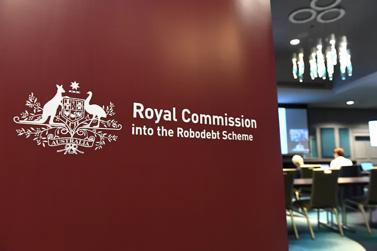 Sign of the royal commission into the robodebt scheme