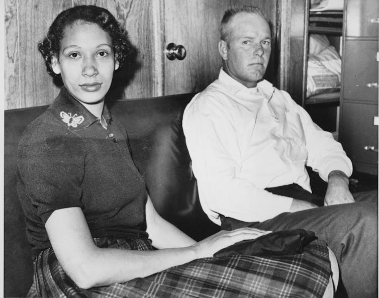 Mildred Loving and her husband Richard P Loving