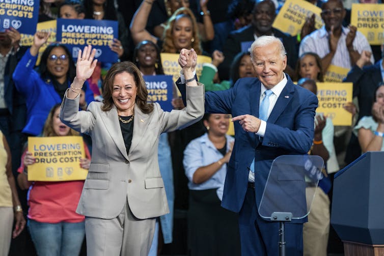 Joe Biden and Kamala Harris.